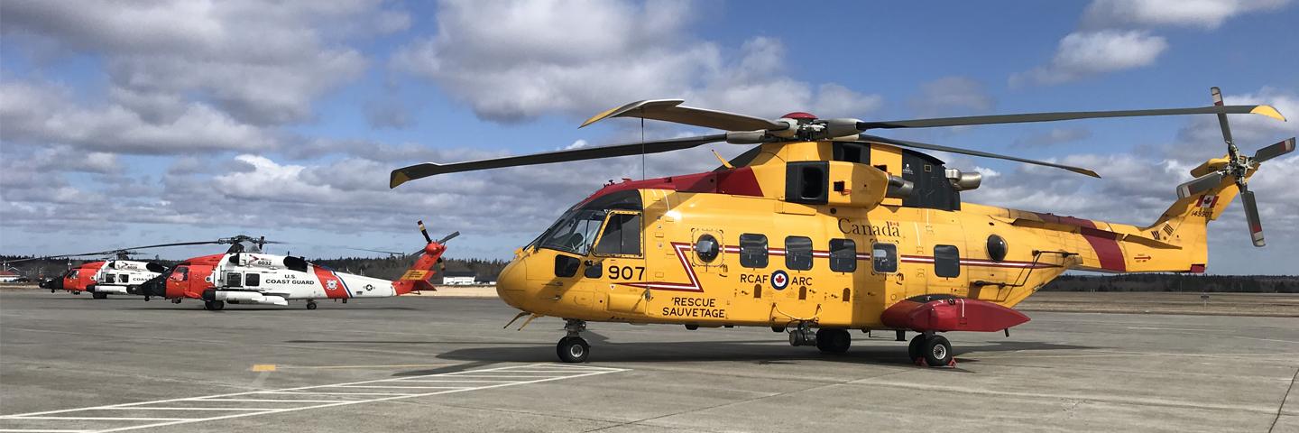 The two US Cost Guard MH-60T herobanner