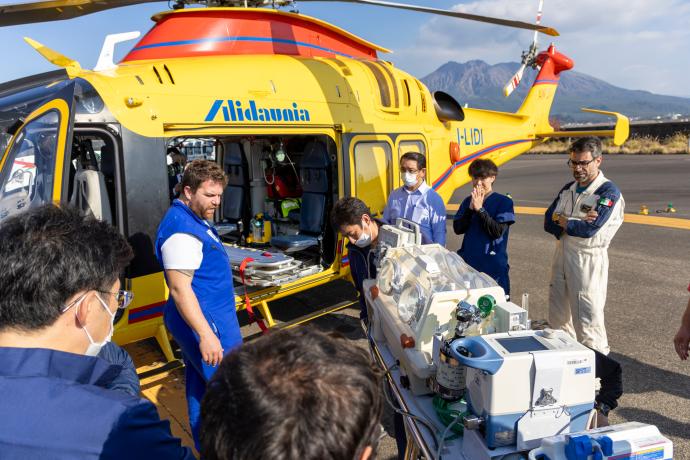 L’AW169 a Kagoshima