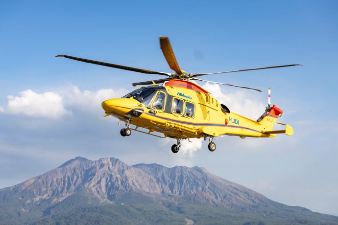 The AW169 in Kagoshima