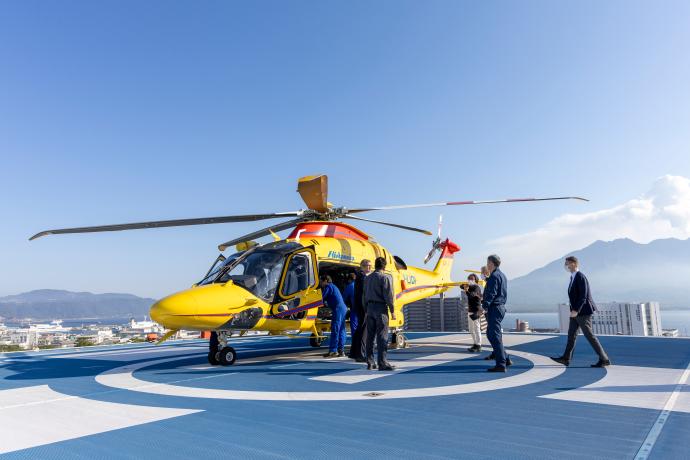 The AW169 in Kagoshima