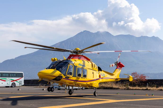 The AW169 in Kagoshima